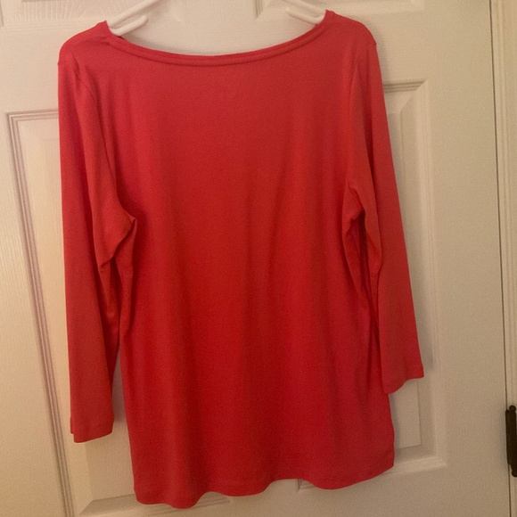 TALBOTS PINK TEE. NEVER WORN. SIZE LARGE. 100% PIMA COTTON. - Picture 3 of 4